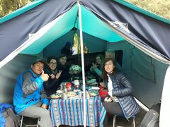 Almuerzo durante el trek